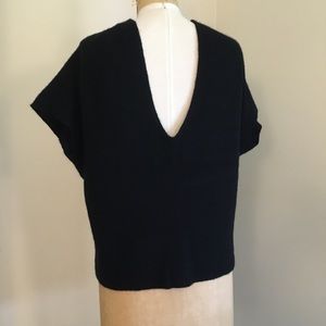 Helmut Lang-V back cashmere blend sweater